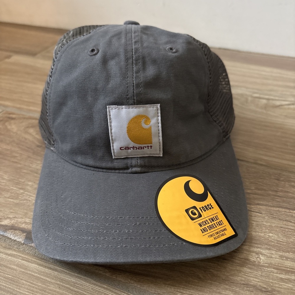 NEW Carhartt Force OS AH0286 Mesh Back Trucker Hat Gravel Snapback 100286-039